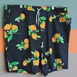 NWT Special Thanks men's swim trunks elastic waist 100% cotton